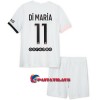 Virallinen Fanipaita + Shortsit Paris Saint-Germain Di Maria 11 Vieraspelipaita 2021-22 - Lasten